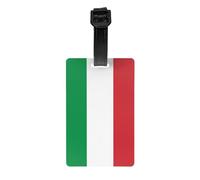 Étiquette de bagage drapeau de l'Italie avec nom d'identification durable et légère