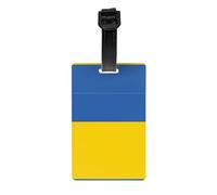 Étiquette de bagage drapeau de l'Ukraine avec bracelet amovible noir de 17,5 cm de long pour une identification facile des bagages