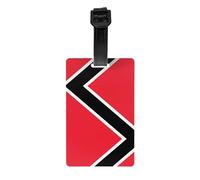 Étiquette de bagage drapeau de Trinité-et-Tobago avec bracelet amovible noir de 17,5 cm de long pour une identification facile des bagages
