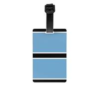 Étiquette de bagage drapeau du Botswana - Identificateur de valise lumineux et coloré, étiquettes de voyage de croisière pour valises, couverture de confidentialité à l'arrière intégral