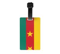 Étiquette de bagage drapeau du Cameroun - Pour voyage, valise, sac d'école, sac de sport, mallette, sac de golf