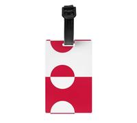 Étiquette de bagage drapeau du Groenland - Identificateur de valise lumineux et coloré, étiquettes de voyage de croisière pour valises, couverture d'intimité à l'arrière intégral