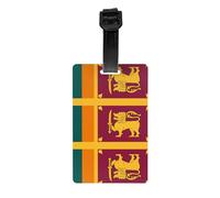 Étiquette de bagage drapeau du Sri Lanka - Identificateur de valise lumineux et coloré, étiquettes de voyage de croisière pour valises, couverture de confidentialité à l'arrière intégral