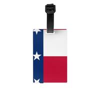 Étiquette de bagage Drapeau du Texas - Identificateur de valise lumineux et coloré, étiquettes de voyage de croisière pour valises, couverture d'intimité à l'arrière intégral