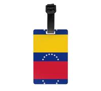 Étiquette de bagage drapeau du Venezuela - Identificateur de valise lumineux et coloré, étiquettes de voyage de croisière pour valises, couverture de confidentialité à l'arrière intégral