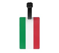 Étiquette de bagage drapeau italien avec bracelet amovible noir de 17,5 cm de long pour une identification facile des bagages