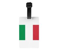 Étiquette de bagage drapeau italien avec dragonne amovible pour une identification facile, crochet de voyage et étiquette d'informations personnelles