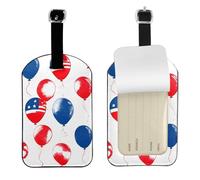 Étiquette de bagage élégante avec impression de ballons de dessin animé 10,9 x 7,9 cm, accessoire de voyage essentiel pour valises