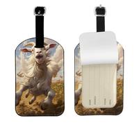 Étiquette de bagage élégante avec imprimé chèvre Frolic 11,9 x 7,9 cm pour valises accessoire