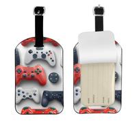 Étiquette de bagage élégante avec imprimé manette de jeu 10,9 x 7,9 cm, accessoire de voyage essentiel pour valises