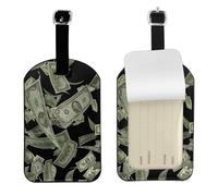 Étiquette de bagage élégante avec inscription « Dollar Sign » - 10 x 7 cm - Protection de la vie privée