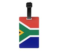 Étiquette de bagage en PVC avec drapeau de l'Afrique du Sud - Polyvalent - Pour poussette et sac - Accessoire de voyage pratique - Multi-usage