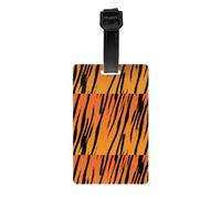 Étiquette de bagage en PVC avec impression de rayures de tigre - Impression UV - Accessoire de voyage artistique - Cadeau de remise de diplôme