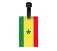 Étiquette de bagage en PVC de qualité supérieure avec impression drapeau du Sénégal