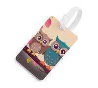 Étiquette de bagage en TPU avec carte d'information, étiquettes de bagage personnalisées pour le vol, étiquettes de sac multifonctionnelles pour les affaires, cadeau blanc