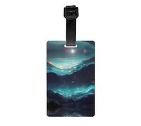 Étiquette de bagage étoiles de science-fiction avec bracelet noir amovible de 17,5 cm de long pour une identification facile des bagages