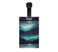 Étiquette de bagage étoiles de science-fiction. Fabriqué en PVC avec une sangle amovible, parfait pour les voyages légers et une étiquette d'identification de voyage.