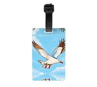 Étiquette de bagage Flying Seagulls avec bracelet amovible noir de 17,5 cm de long pour une identification facile des bagages