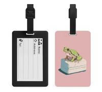 Étiquette de bagage Grenouille assise sur un savon