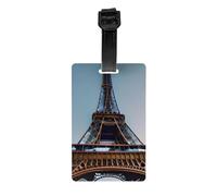 Étiquette de bagage imprimée Paris Tour Eiffel avec nom carte d'identité, étiquette de valises pour sac, bagages, accessoires de voyage