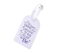 Étiquette de bagage inspirée des paroles du film musical « I'm Done Hiding Now I'm Shining Like I'm Born to Be »