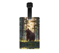 Étiquette de bagage Majestic Brown Bear - 8,4 x 5,3 cm - Étiquette de voyage amovible