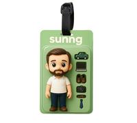 Étiquette de Bagage Personnalisable - Étiquette Valise Voyage Personnalisée Étiquette Valise avec Photo & Nom, Cadeau Personalisé Étiquettes Valise Avion pour Sacs à Dos et Sacs de Voyage