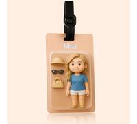 Étiquette de Bagage Personnalisable - Étiquette Valise Voyage Personnalisée Étiquette Valise avec Photo & Nom, Cadeau Personalisé Étiquettes Valise Avion pour Sacs à Dos et Sacs de Voyage