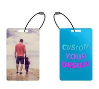 Étiquette de Bagage Personnalisée avec Photo, Texte, Logo - Identifiant de Valise pour Voyages et Croisières, Tag de Sac de Golf, Élément de Nom avec,Accessoire de Voyage, Porte-Étiquette de Bagage