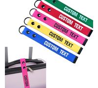 Étiquette de bagage personnalisée, texte brodé recto verso, étiquettes de voyage personnalisées en sangle souple, étiquettes de valise pour bagages, sac à dos