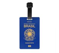 Étiquette de bagage pour passeport du Brésil pour valises, étiquettes de bagage, étiquettes de confidentialité, étiquette d'identification