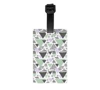 Étiquette de bagage triangulaire géométrique en PVC, avec nom et carte d'identité, peut rapidement identifier les bagages.