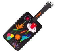 Pylones, Etiquette de bagage - Voyage Jardin fleuri 7 x 11 cm Tissu enduit