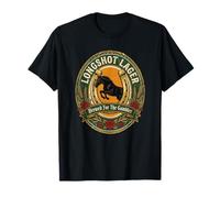 Étiquette de bière Horse Racing Longshot Lager Horseshoe Derby Day T-Shirt