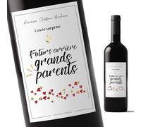 Etiquette de bouteille annonce surprise (Futurs arrière grands parents)