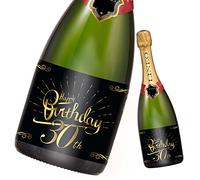 Étiquette de bouteille d'anniversaire 2 pièces; Étiquette Joyeux Anniversaire pour bouteilles de champagne et de vin, autocollante; Cadeau d'anniversaire pour homme et femme (30e anniversaire)