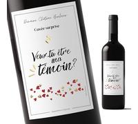 Etiquette de bouteille témoin de mariage (Ma témoin)