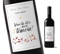 Etiquette de bouteille témoin de mariage (Mon témoin)