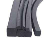 Étiquette de caoutchouc en silicone carré, Joint carré en mousse de caoutchouc de silicone noir (5-15) mm(15x15mm)
