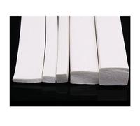 Étiquette de caoutchouc en silicone carré, Joint d'étanchéité en caoutchouc mousse de silicone blanc, plusieurs tailles, 1 mètre, for portes et fenêtres(15x30mm)
