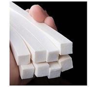 Étiquette de caoutchouc en silicone carré, Joint d'étanchéité en mousse de silicone blanc, carré, plusieurs tailles, longueur 1 m, for portes et fenêtres(15x30mm)