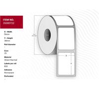 Etiquette de capture 76x38 - Core 25. Blanc.