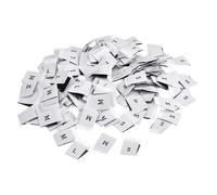 Étiquette de classement SOURCING MAP 150Pcs 12x35mm Vêtements Couture Taille Étiquette S/M/L Brodé Étiquette Blanc pour Vêtements