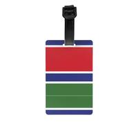 Étiquette de confidentialité drapeau de la Gambie pour sac de golf, porte-documents détachable (8,4 x 5,3 cm), sac d'école pour enfants, étiquette de sac de sport, étiquette de bagage de voyage
