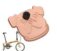 Étiquette de Garde-Corps Pliable pour vélo - 5,3 x 4,5 cm | du Cadre de vélo | Design Visage de Chien en d'aluminium antirouille pour vélo de Route, VTT, Fourche