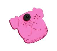 Étiquette de Garde-Corps Pliable pour vélo - 5,3 x 4,5 cm | du Cadre de vélo | Design Visage de Chien en d'aluminium antirouille pour vélo de Route, VTT, Fourche