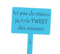 Étiquette de jardin à planter avec citation - bleu turquoise