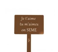 Étiquette de jardin à planter avec citation - mars sablé