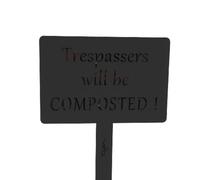 Étiquette de jardin à planter avec citation - noir