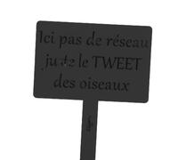 Étiquette de jardin à planter avec citation - noir